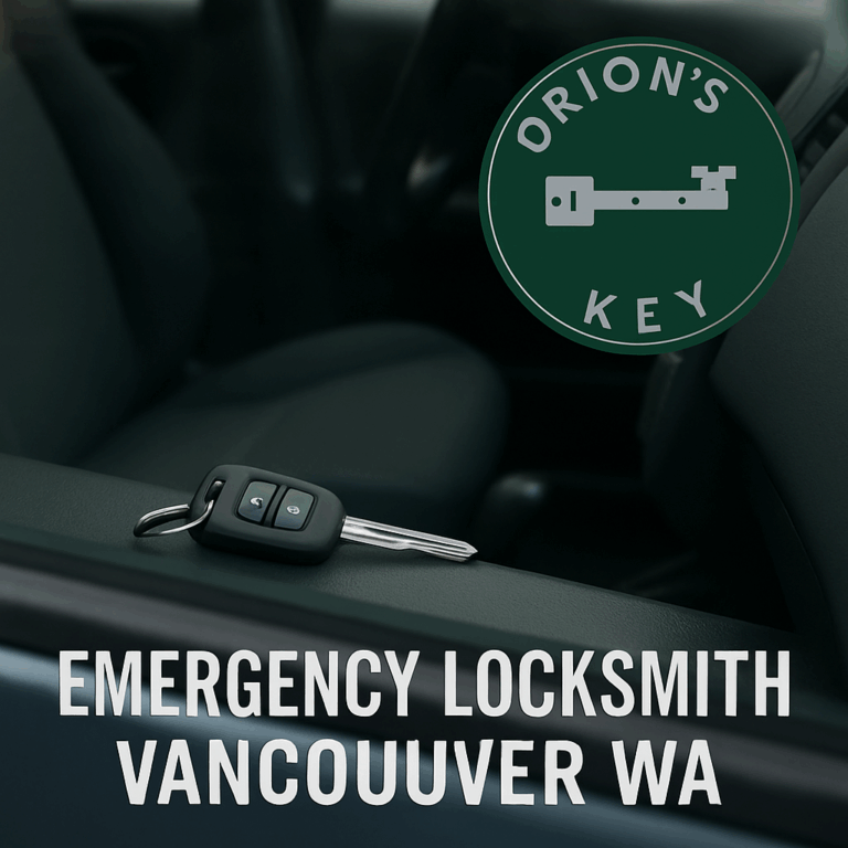 Kwikset deadbolt and knob lock on a residential door — locksmith services in Orchards WA